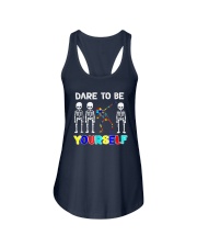 Sleketon Dabbing Autism Awareness Ladies Flowy Tank front