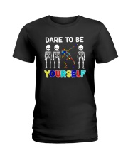Sleketon Dabbing Autism Awareness Ladies T-Shirt thumbnail