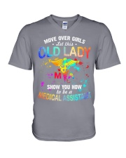 MOVE OVER GIRLS LET THIS OLD - MEDICAL ASSISTANT V-Neck T-Shirt tile