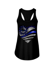 BACK THE BLUE HEART Ladies Flowy Tank tile