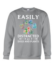 easily distracted by dogs and plants Crewneck Sweatshirt tile