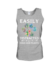 easily distracted by dogs and plants Unisex Tank tile