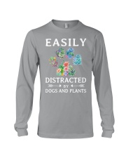 easily distracted by dogs and plants Long Sleeve Tee tile
