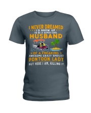 HUSBAND - PONTOON LADY Ladies T-Shirt tile