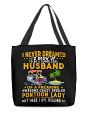 HUSBAND - PONTOON LADY All-Over Tote tile