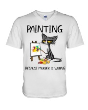 PAINTING V-Neck T-Shirt tile