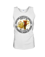 SWEAT DRIES BLOOD CLOTS BONES HEAL - GO HIKING Unisex Tank tile