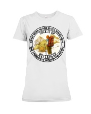 SWEAT DRIES BLOOD CLOTS BONES HEAL - GO HIKING Premium Fit Ladies Tee tile