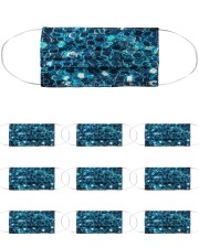 Face Mask - Blue Sparkles Cloth Face Mask - 10 Pack front