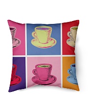 Set Coffee Mug Vector Illustration Pop - Abstract Indoor Pillow - 16” x 16” front