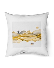 Abstract Ink Painting Background Line Art Indoor Pillow - 16” x 16” back