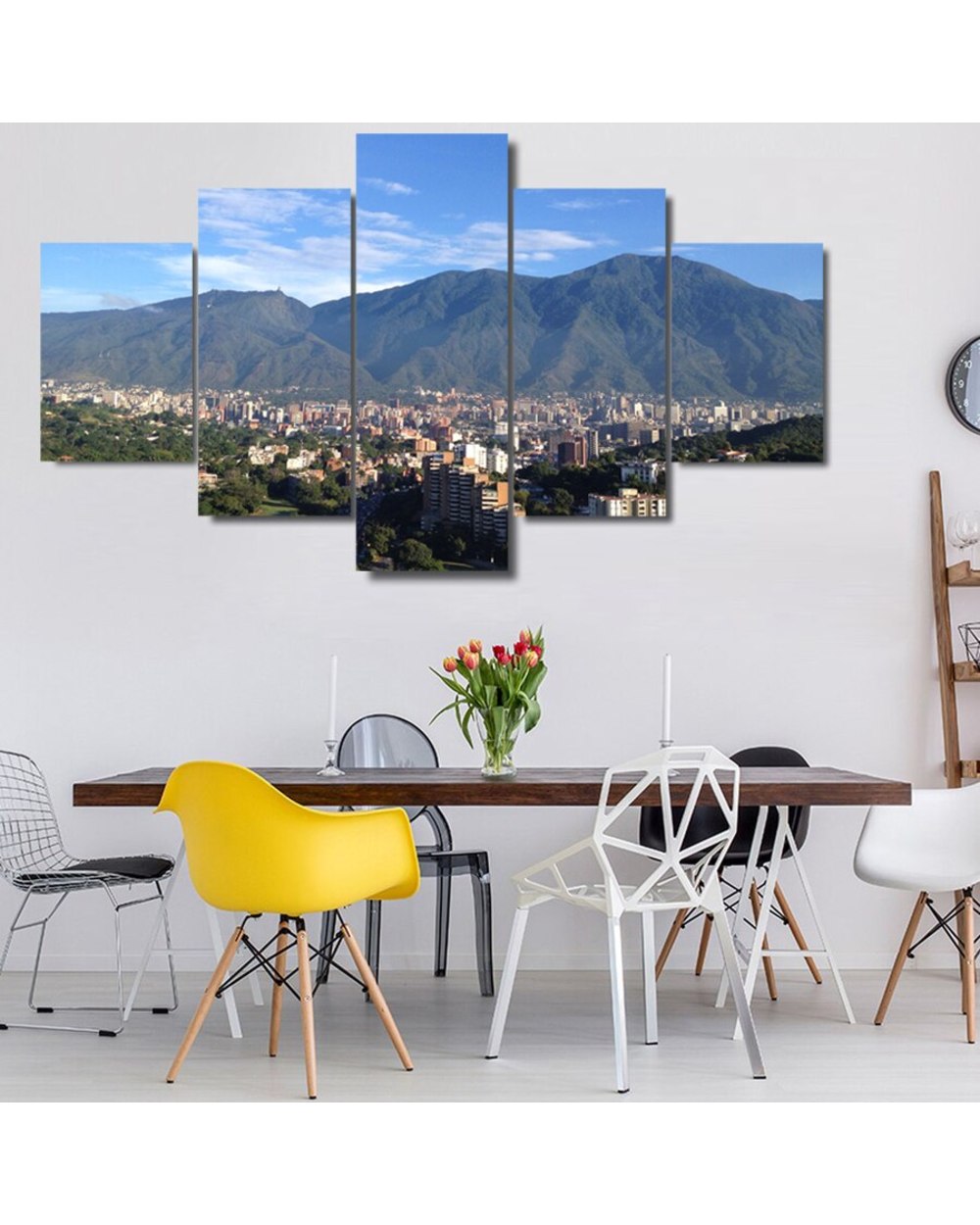 Avila Caracas Mountain Landscape Picture Print Scenery 5 Panel Canvas Art Wall Decor template