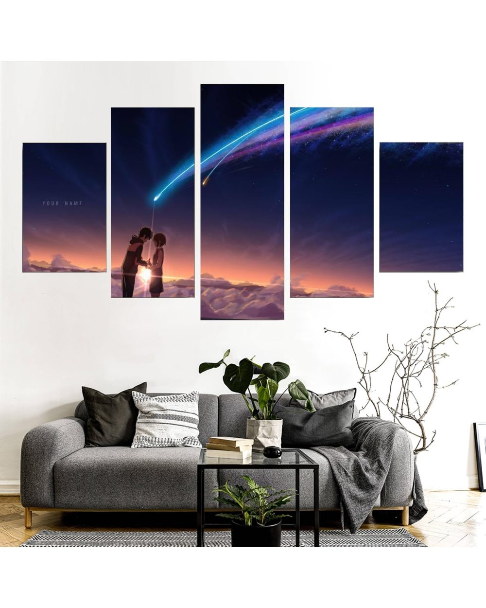 Anime Your Name Picture Print Anime 5 Panel Canvas Art Wall Decor template