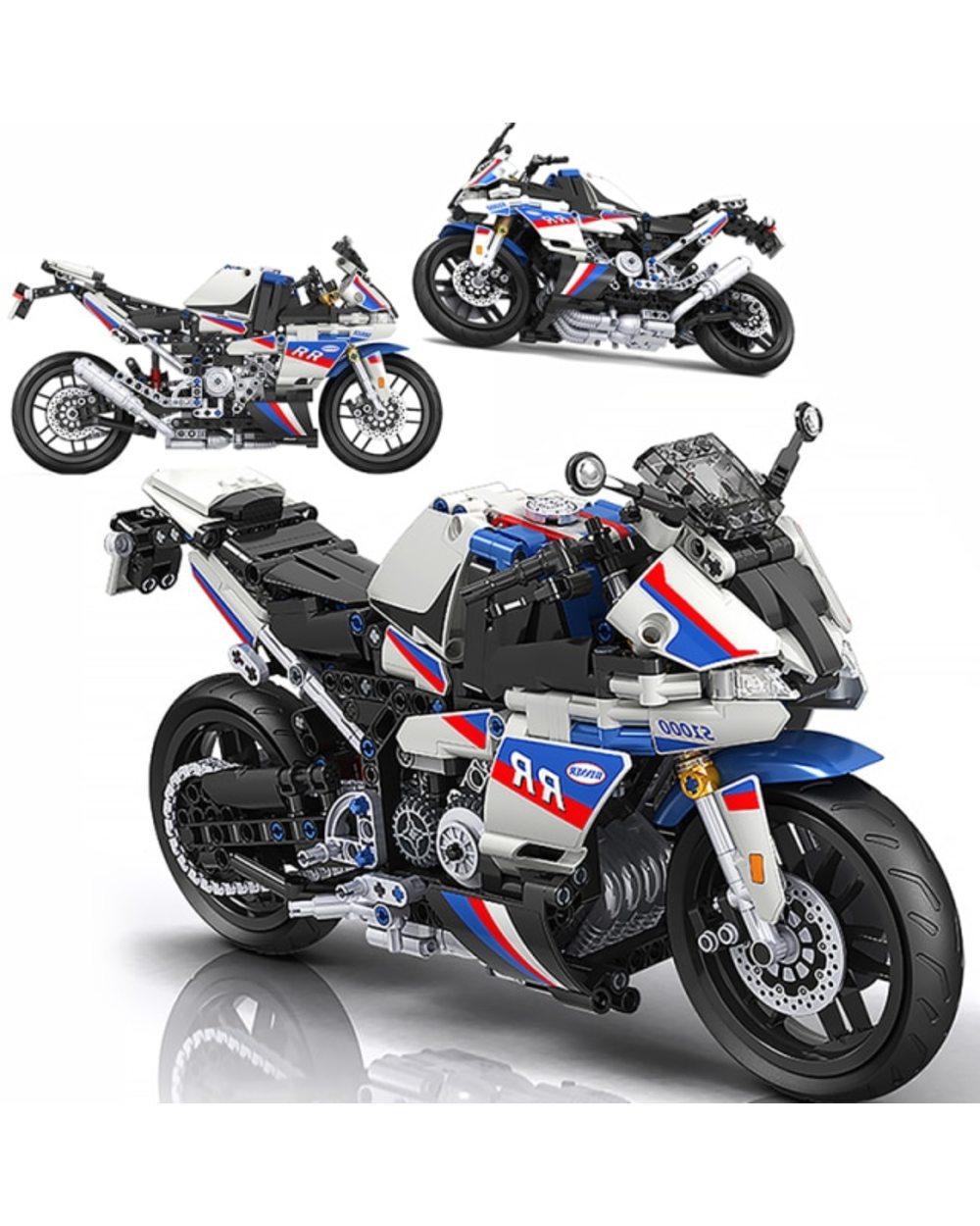 Famous Race Motorcycle Model Building Blocks Education Diy Bricks Set Toys Holiday Brithday Gifts for Children template