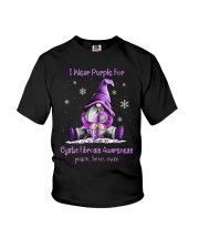 I Wear Purple For Cystic Fibrosis Awareness Youth T-Shirt tile