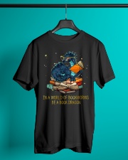 In A World Of Bookworms Dragon Classic T-Shirt lifestyle-mens-crewneck-front-3