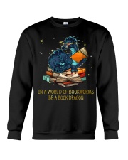 In A World Of Bookworms Dragon Crewneck Sweatshirt tile