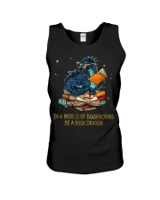 In A World Of Bookworms Dragon Unisex Tank tile