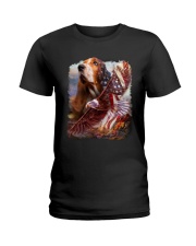 I Love Basset Hound Ladies T-Shirt tile