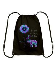 In a world where you can be anything be kind Suicide Prevention Drawstring Bag tile