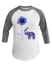 In a world where you can be anything be kind Suicide Prevention Baseball Tee tile