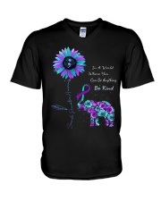 In a world where you can be anything be kind Suicide Prevention V-Neck T-Shirt tile