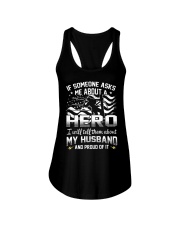 Hero- My husband - Lineman Wife Ladies Flowy Tank front