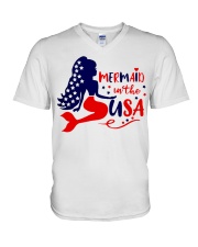 Mermaid in the USA shirt V-Neck T-Shirt thumbnail