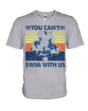 Mermaid you can't swim with us vintage shirt V-Neck T-Shirt front