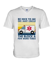 EMT Be nice to me T-shirt V-Neck T-Shirt front