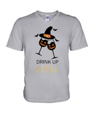 Halloween drink up witches shirt V-Neck T-Shirt front