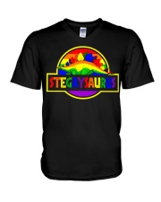 LGBT Stegaysaurus shirt V-Neck T-Shirt thumbnail
