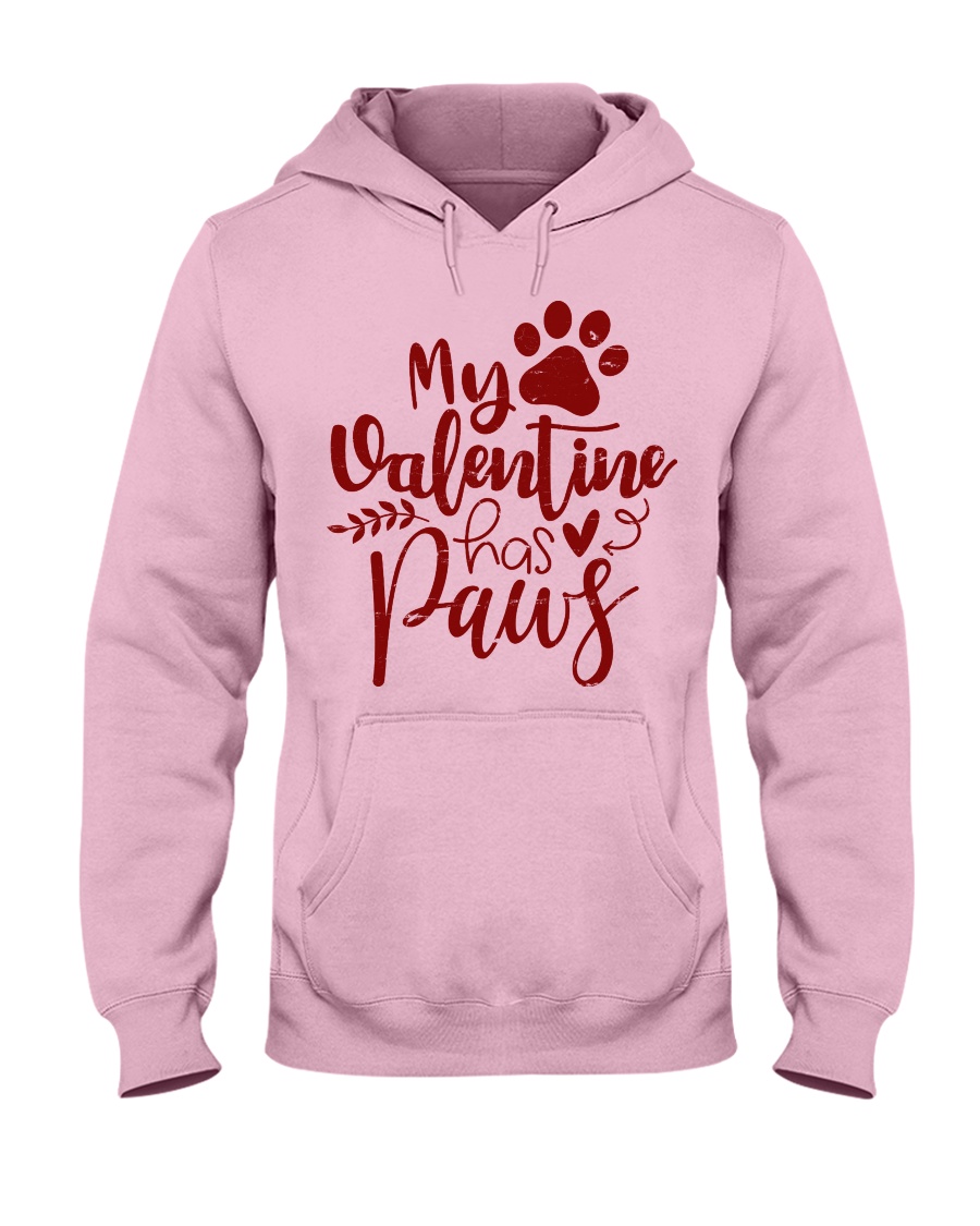 My valentine has paws Hooded Sweatshirt