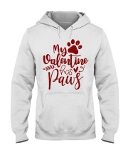 My valentine has paws Hooded Sweatshirt tile