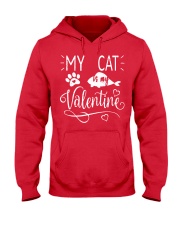 MY CAT IS MY VALENTINE Hooded Sweatshirt front