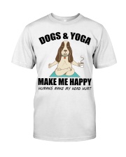 Dogs and yoga make my happy Classic T-Shirt thumbnail