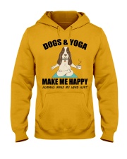 Dogs and yoga make my happy Hooded Sweatshirt front
