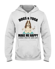Dogs and yoga make my happy Hooded Sweatshirt tile