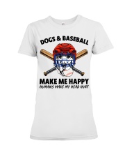 DOGS AND BASEBALL Premium Fit Ladies Tee thumbnail