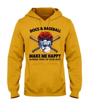 DOGS AND BASEBALL Hooded Sweatshirt front