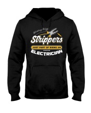 Electrician Working With Stripper Hooded Sweatshirt thumbnail