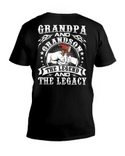 Grandpa And Grandson The Legend And The Legacy V-Neck T-Shirt tile