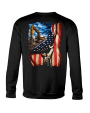Heavy Equipment Operator Flag Crewneck Sweatshirt thumbnail
