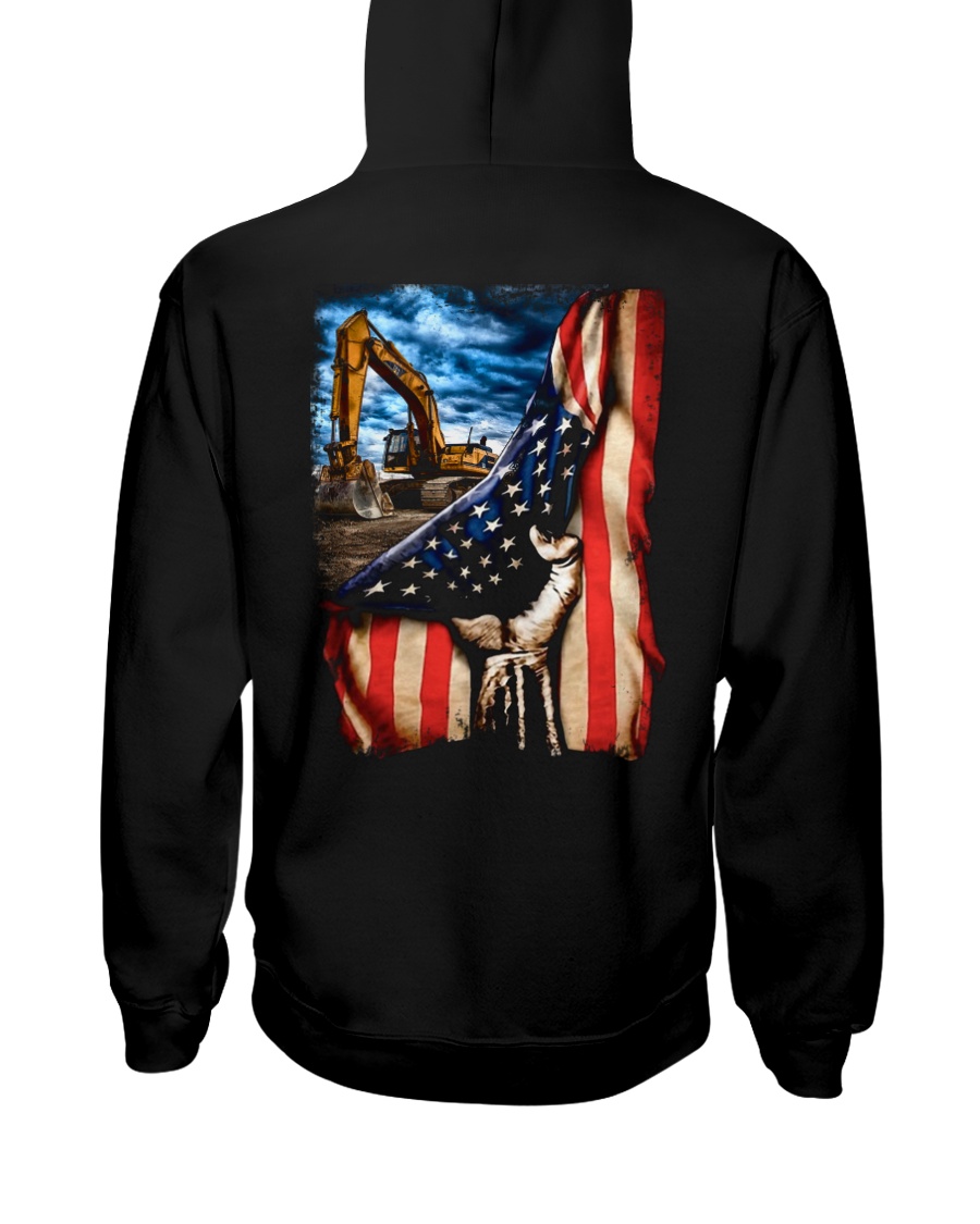 Heavy Equipment Operator Flag Hooded Sweatshirt