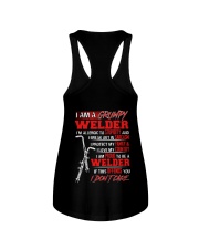 I Am A Grumpy Welder I'm Allergic To Stupidity Ladies Flowy Tank tile