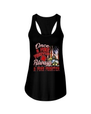 Once A Fire Fighter Always A Fire Fighter Ladies Flowy Tank tile