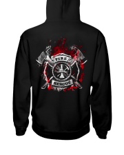 Firefighter Fire Rescue Hooded Sweatshirt back