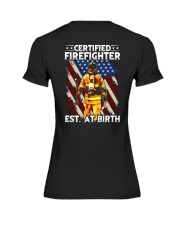 Firefighter Est AT Birth Premium Fit Ladies Tee thumbnail
