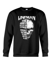 Lineman Nice To People Know How To Do My Job Crewneck Sweatshirt thumbnail