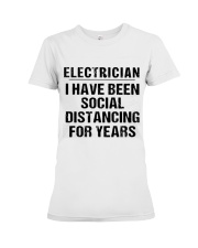 Electrician Social Distancing Premium Fit Ladies Tee thumbnail